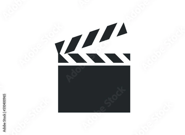 Obraz Movie order board or slate film isolated on white background. Vector Illustration EPS 10