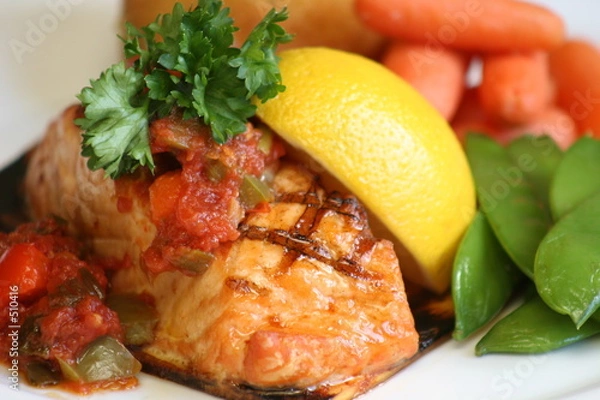 Obraz grilled salmon