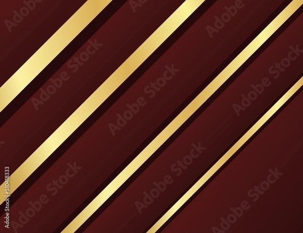 Fototapeta Luxury cover and background design. Abstract gold line pattern and red background, for business page background, certificate, brochure, notebook