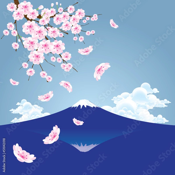 Fototapeta Fuji mountain vector