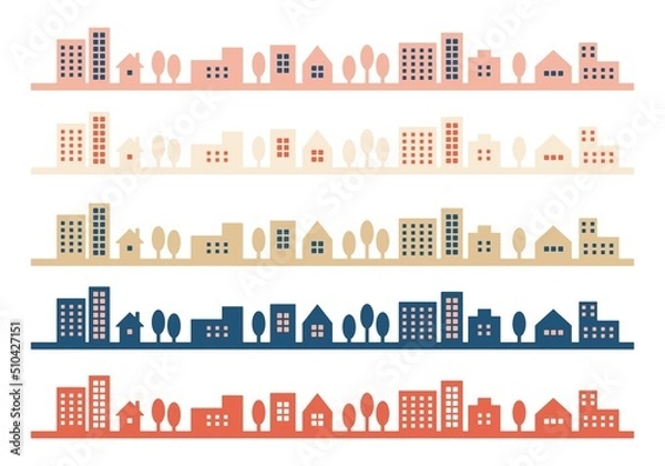 Obraz 街並み　イラスト