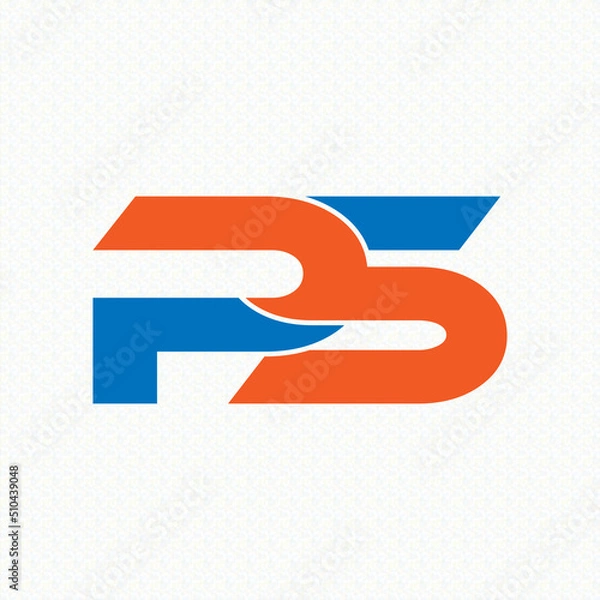 Fototapeta PS Letter Logo Design Template Vector 