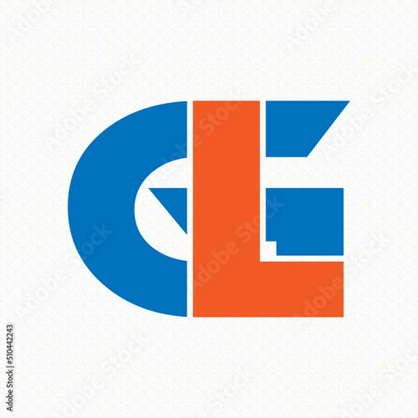 Fototapeta GL Letter Logo Design Template Vector 
