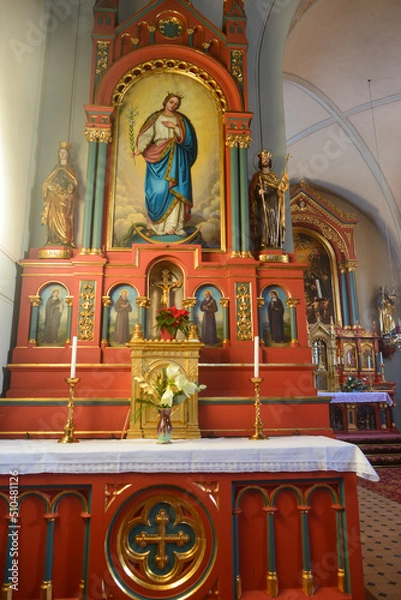 Fototapeta Innenansicht Ehemalige Kapuzinerklosterkirche St. Joseph in Immenstadt im Allgäu