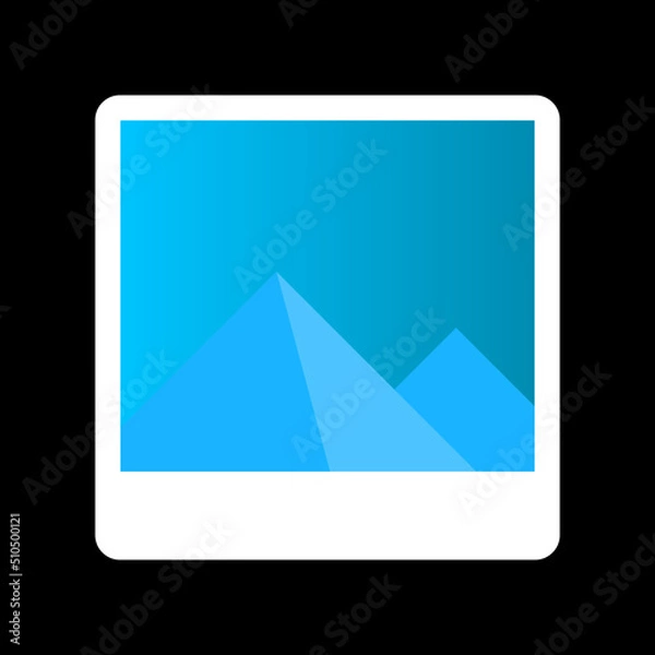 Fototapeta Photo gallery icon with flat, simple, and modern design