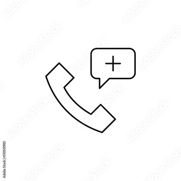 Fototapeta Call, Centre, Telephone Thin Line Icon Vector Illustration Logo Template. Suitable For Many Purposes.