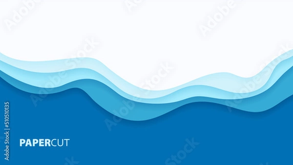 Obraz Abstract blue waves style background