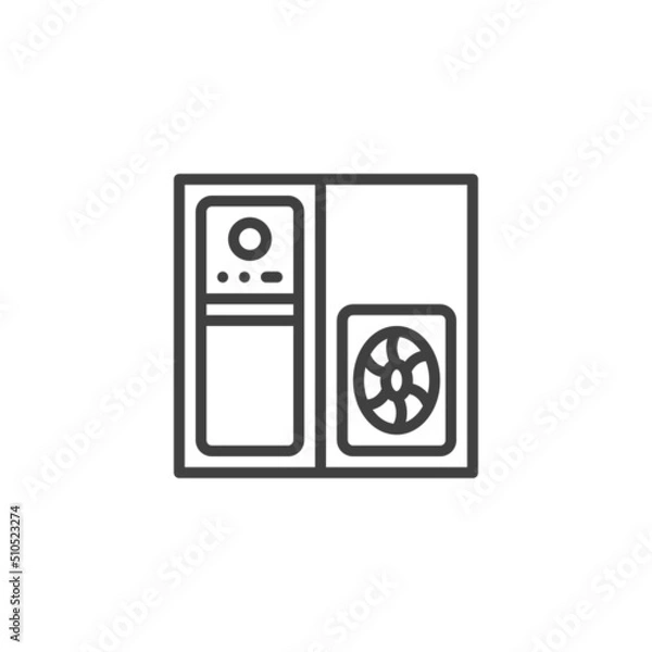 Fototapeta Computer case line icon