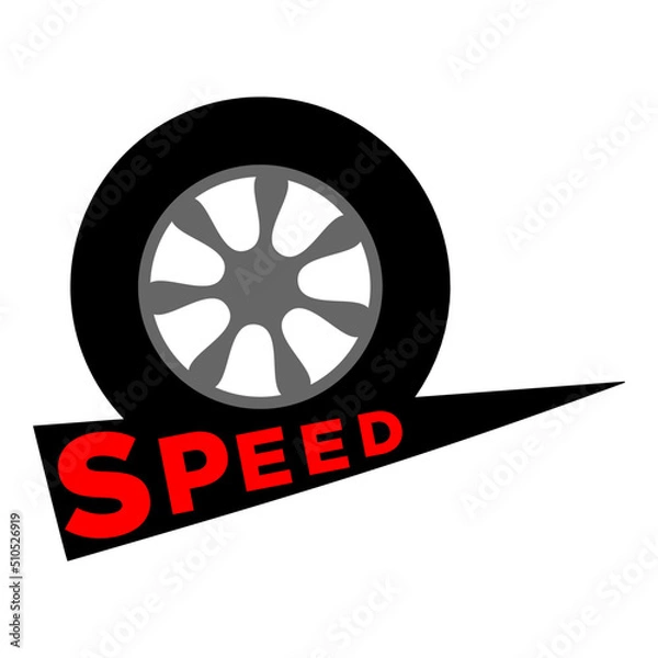 Obraz Simple and modern car tire logo design