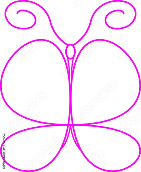 Obraz Butterfly design using simple and unique lines