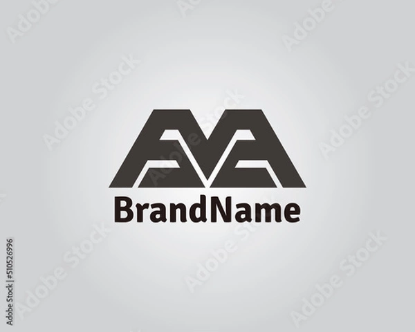 Fototapeta Abstract Initial M and V Logo Design, Letter MV Design.