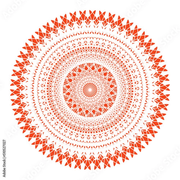 Obraz Unique and abstract orange colored mandala design