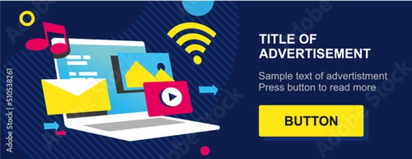 Obraz Internet banner laptop network