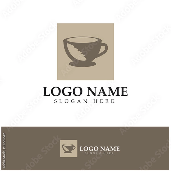 Fototapeta Coffee cup Logo Template