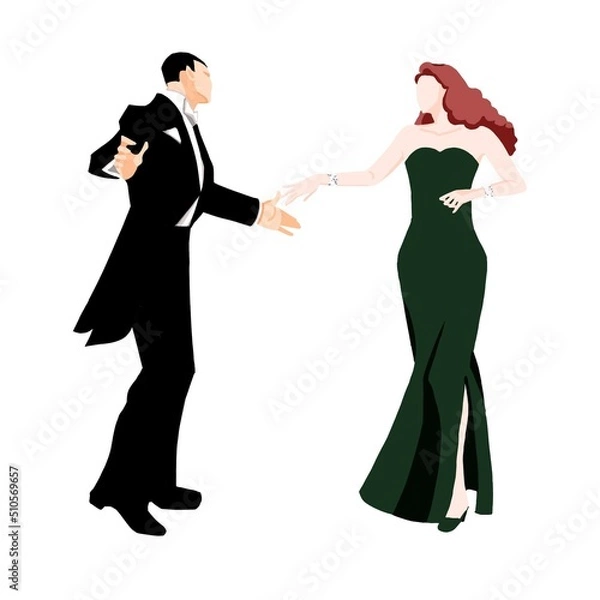 Fototapeta ダンスのお誘い　ペア