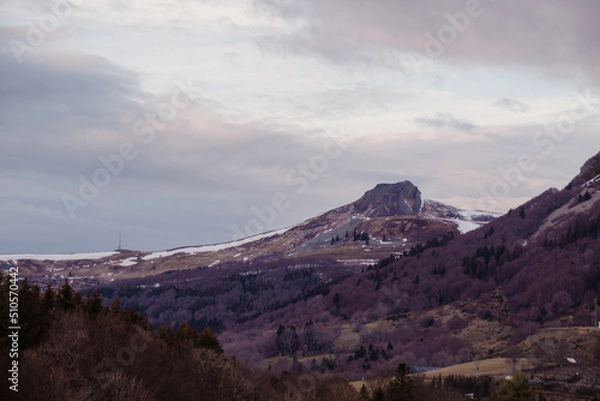Obraz snow covered mountains in winter