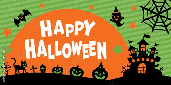 Fototapeta ハロウィンの背景イラスト