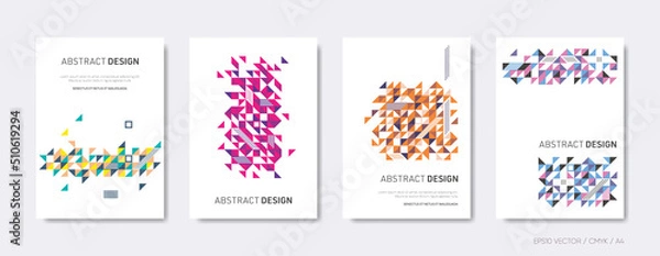 Fototapeta Abstract mosaic design vector brochure cover set
