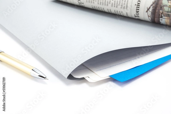 Fototapeta ファイルと新聞