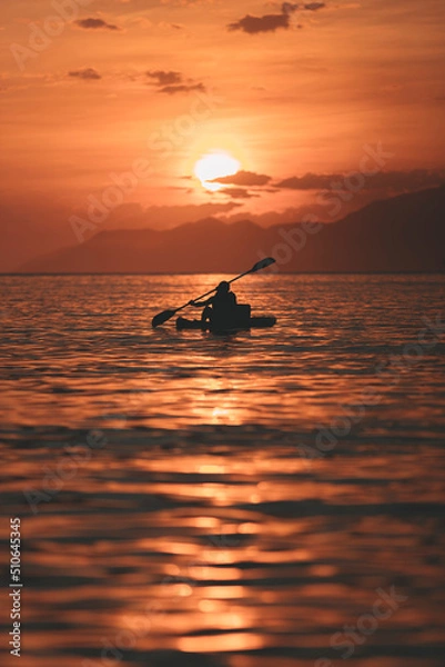 Obraz sea sunset kayak