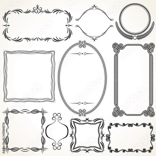 Obraz Ornamental Frames. Design Elements