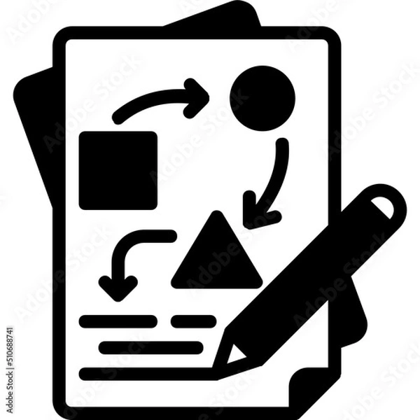 Obraz sketch glyph icon