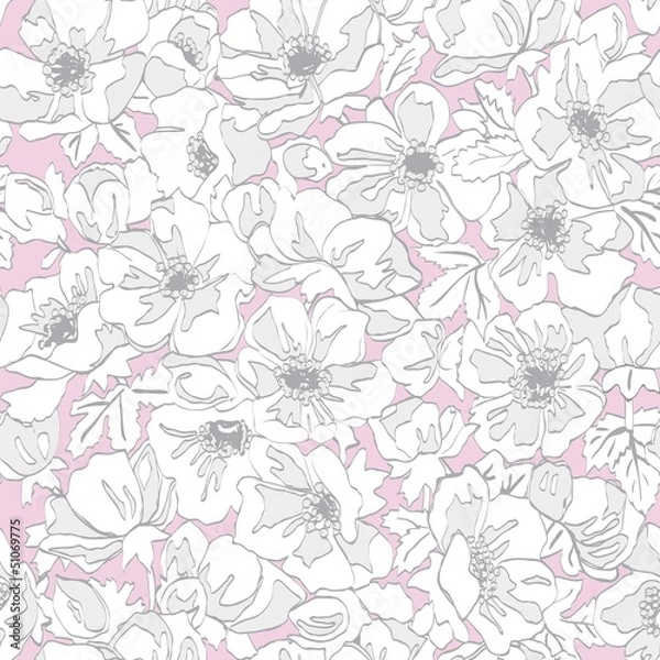 Obraz anemone_pink_gray