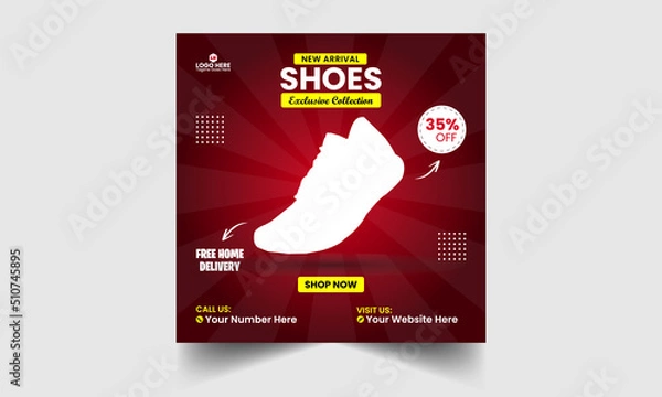 Obraz Shoe Social Media Post Design Template