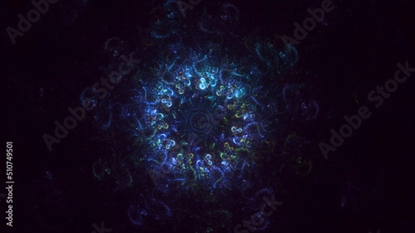 Fototapeta 3D rendering abstract circle light background