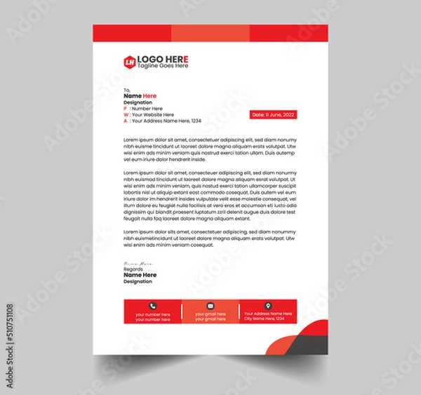 Obraz Letterhead Design Template