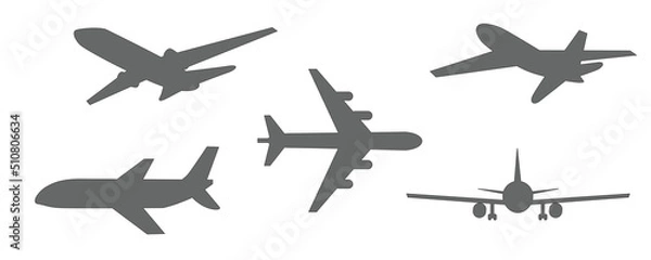 Obraz 飛行機シルエット