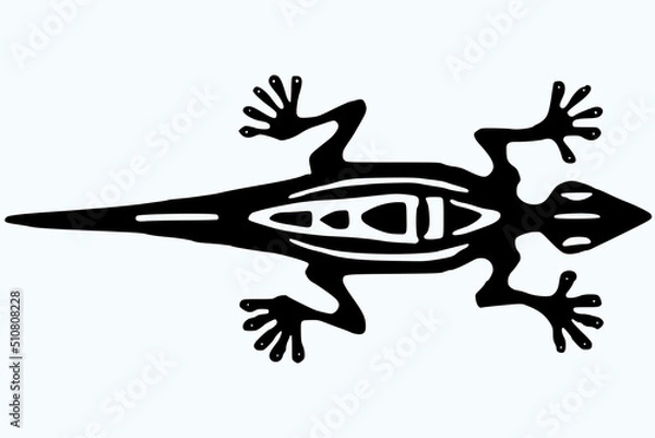 Obraz designs for graphic resources of lizards or lizards with ethnic motifs