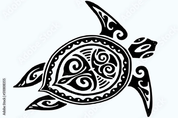 Obraz designs for turtle graphic resources with ethnic motifs
