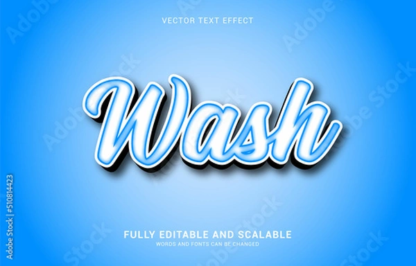Fototapeta editable text effect, Wash style