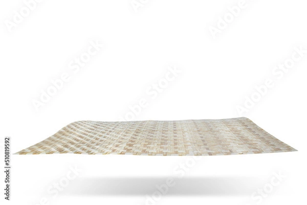 Fototapeta  Bamboo weaving pattern, woven rattan mat texture for background and design art work.