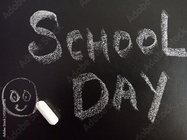 Obraz Chalkboard educational words background art.