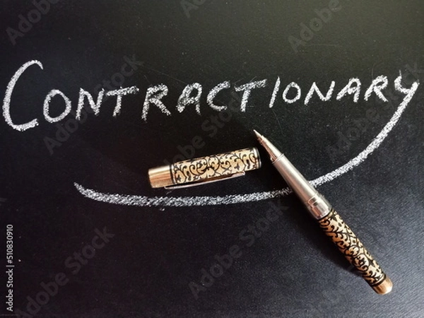 Obraz Communication educational words chalkboard background art.