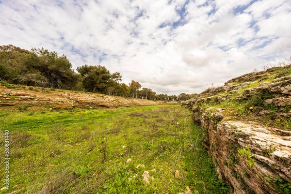 Fototapeta The Stadium of Amrit. Amrit is one of the best preserved Phoenician settlements. It is located close to Tartus, Syria. The stadium is the earliest surviving.