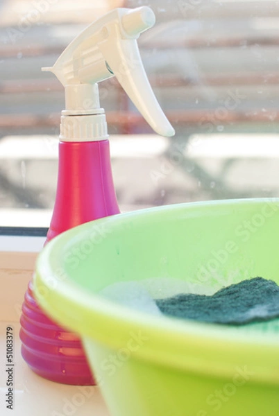 Fototapeta Spring cleaning supplies