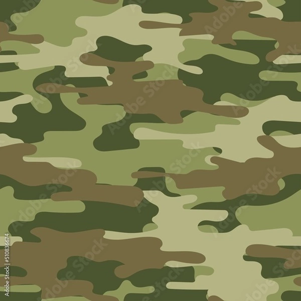 Fototapeta modern military vector camouflage print, seamless pattern for clothing headband or print. camouflage from pols