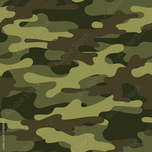 Fototapeta army camouflage. vector print for clothes or print. seamless pattern	