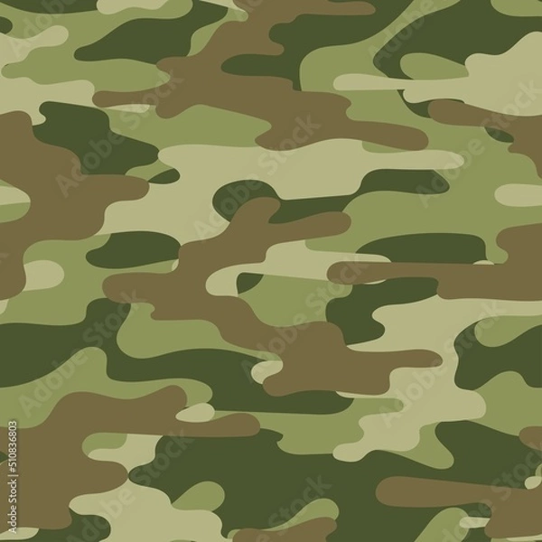 Fototapeta green military camouflage. vector print for clothes or print. seamless pattern