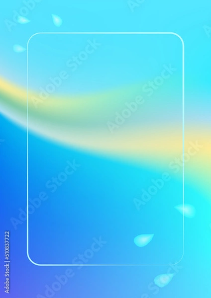Obraz Abstract background fluid blue aura cover banner poster  frame template wallpaper backdrop vector illustration