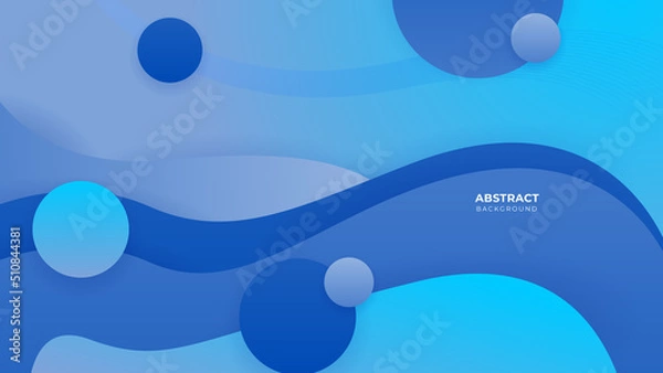 Fototapeta Abstract blue banner geometric shapes vector technology background, for design brochure, website, flyer. Geometric blue banner geometric shapes wallpaper for poster, presentation, landing page