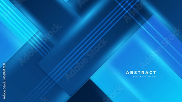 Fototapeta Abstract blue banner geometric shapes vector technology background, for design brochure, website, flyer. Geometric blue banner geometric shapes wallpaper for poster, presentation, landing page