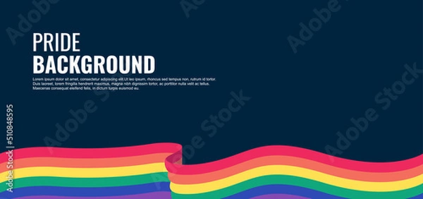 Fototapeta LGBT pride month abstract background. Vector background with rainbow colors. Vector Banner Template for Pride Month in June