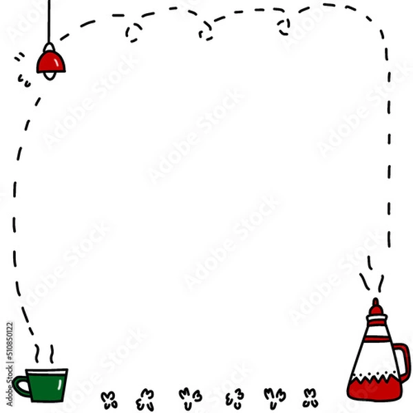 Fototapeta illustration of an background with a frame