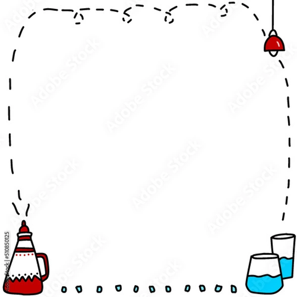 Fototapeta illustration of an background with a frame