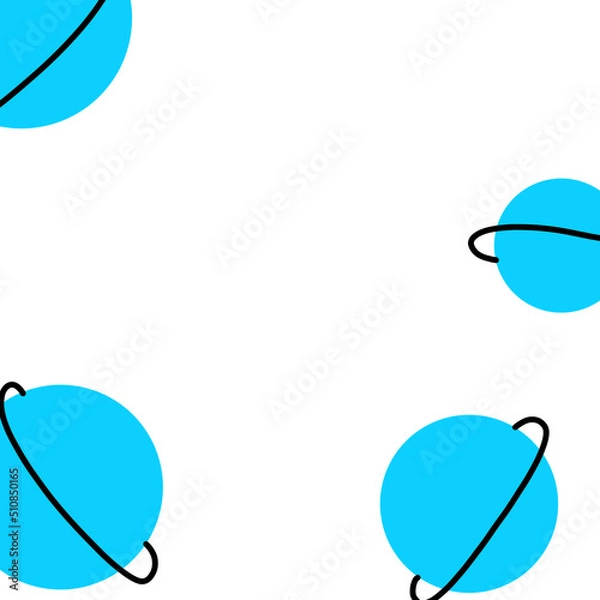 Fototapeta Saturn illustration  of an background with a frame