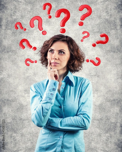Obraz Questions round a head